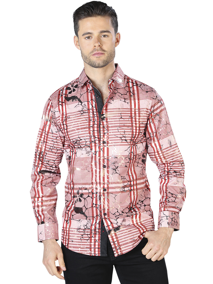 Wine Black Casual Long Sleeve Shirt 44059