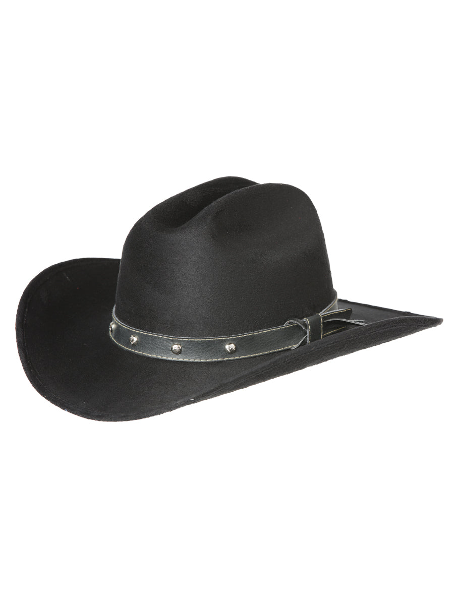 El General Kids Unisex Suede Western Cowboy Hat - Black 44243