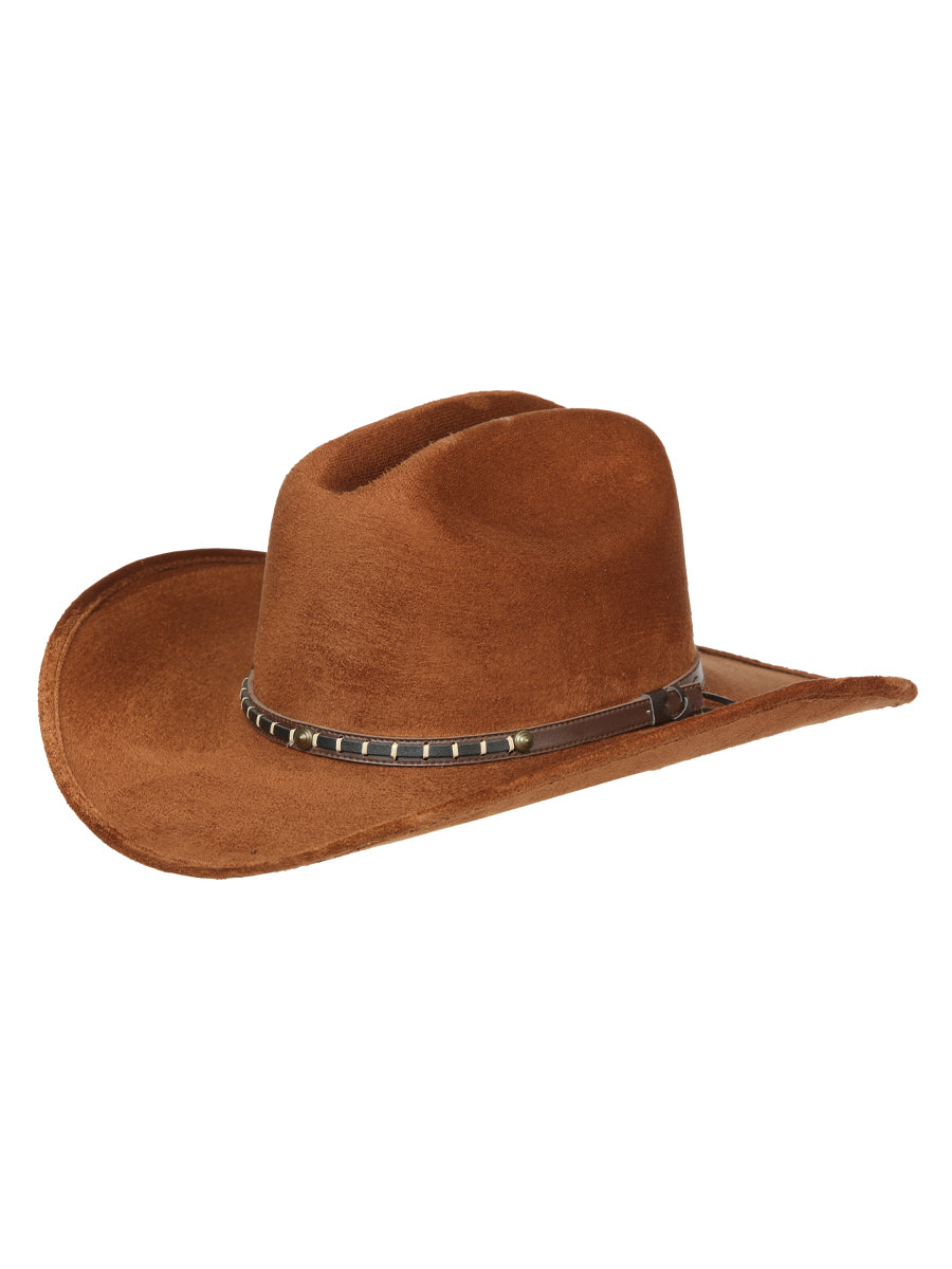 El General Kids Unisex Suede Western Cowboy Hat - Brown 44244