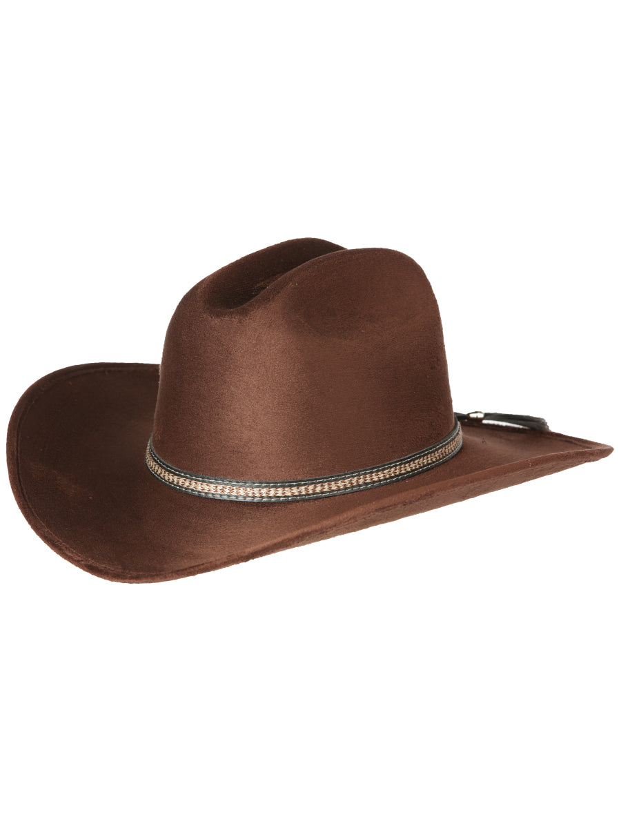 El General Kids Unisex Suede Western Cowboy Hat - Dark Brown 44246