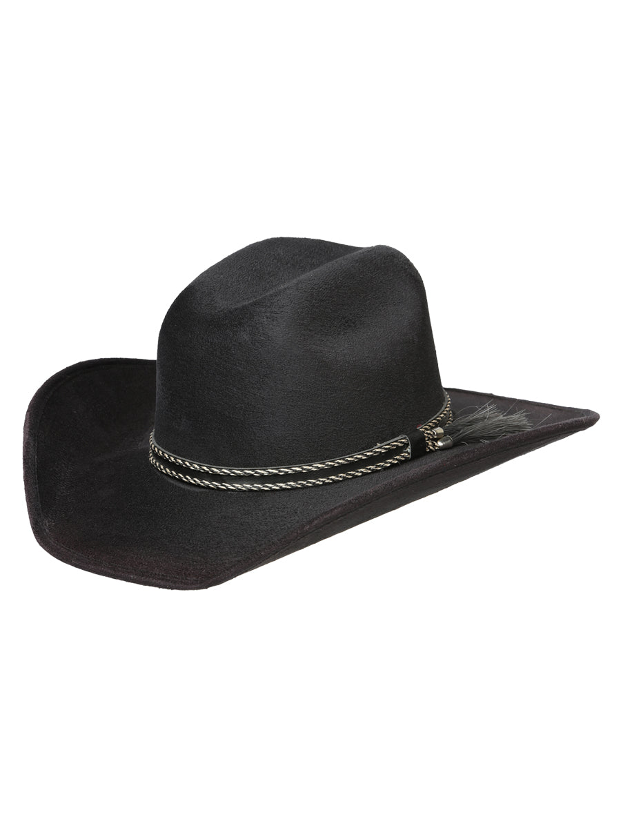 El General Kids Unisex Suede Western Cowboy Hat - Black 44247