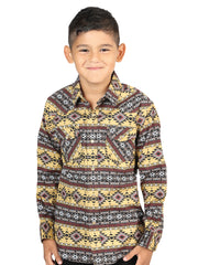 Casual Long-Sleeve Shirt by El General Yellow 44412