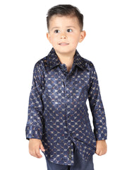 El General Navy/Gold Casual Long-Sleeve Shirt 44566