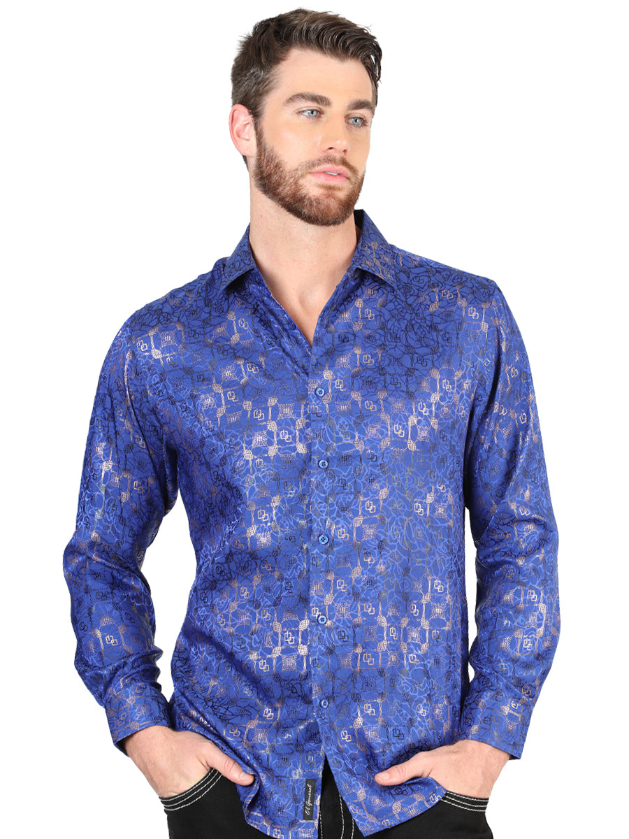 El General Royal Blue Casual Long-Sleeve Shirt 44575