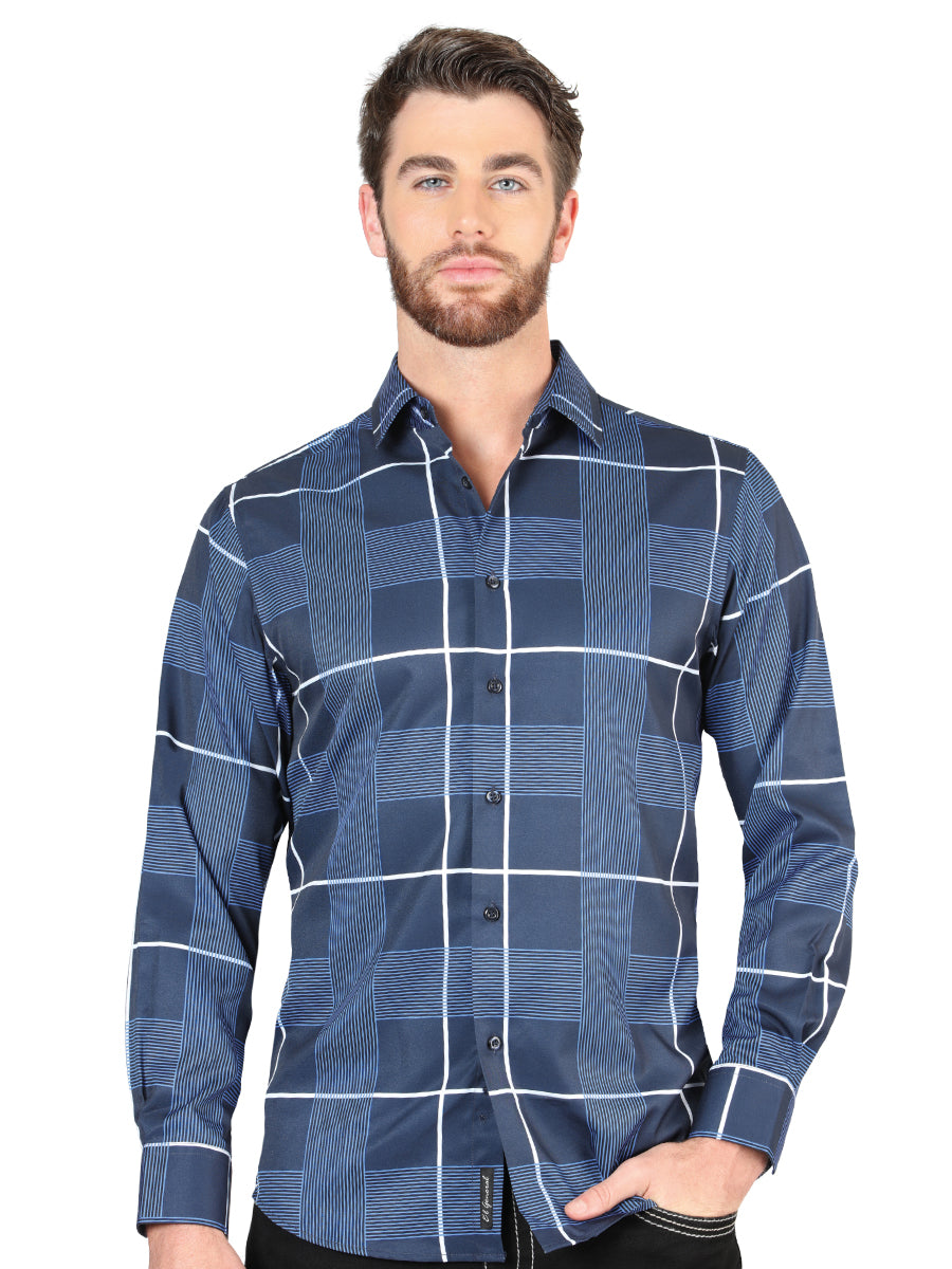 El General Blue Casual Long-Sleeve Shirt 44600