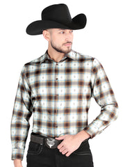 El General - Casual Long Sleeve Shirt - Brown/Sand 44700