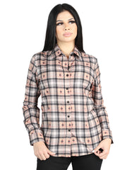 El General  -  Casual Long-Sleeve Shirt  - Beige/Black 44715