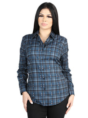 El General  -  Casual Long-Sleeve Shirt  - Gray/White 44723