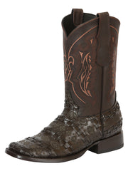 El General Men's Rodeo Boots Grecas Design - Brown 45014