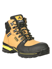 ProCliff Men’s Steel Toe Work Shoes with Laces - Made in Mexico - Nubuck Honey 45285