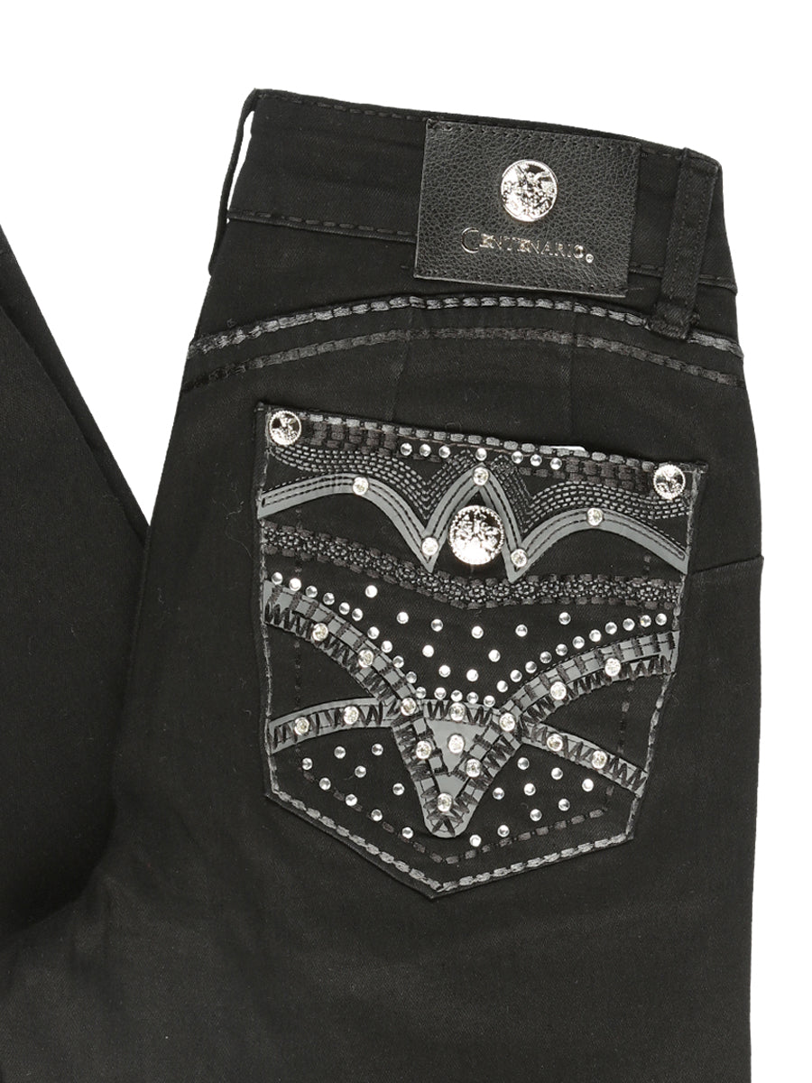 Centenario Hip-Up Bootcut Denim Jeans - Black 45319