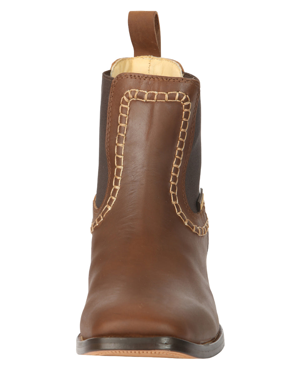 El General Men’s Leather Ankle Boots - Brown 45421