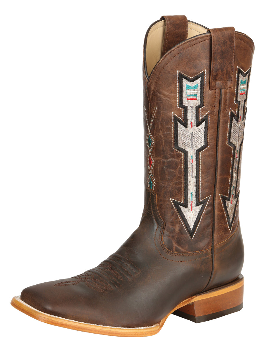 Jar Boots Men's Leather Cowboy Boots - Made in Mexico - Natural/Orix 45475