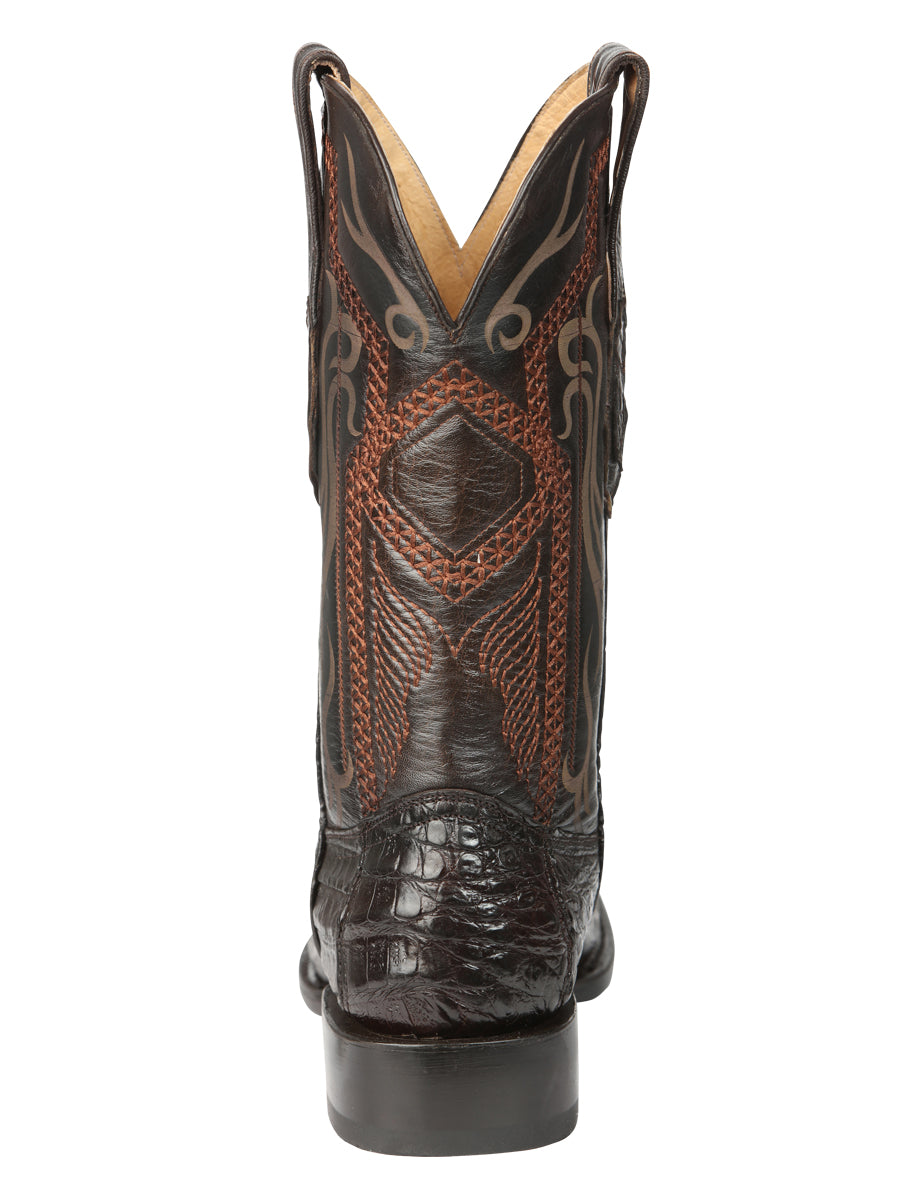 El General Men's Exotic Caiman Belly Cowboy Boots - Brown 45519