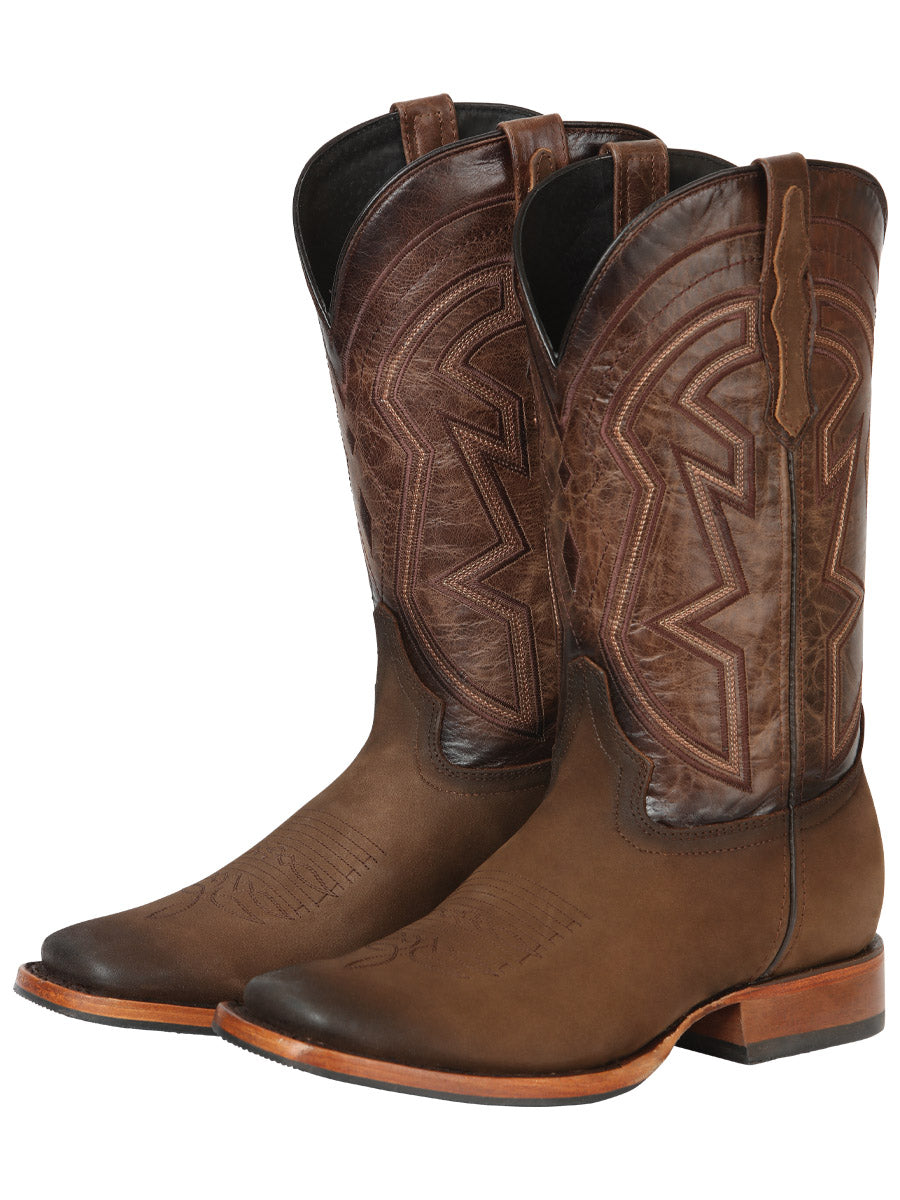 El General Men's Rodeo Boots - Nobuck Camel 45568
