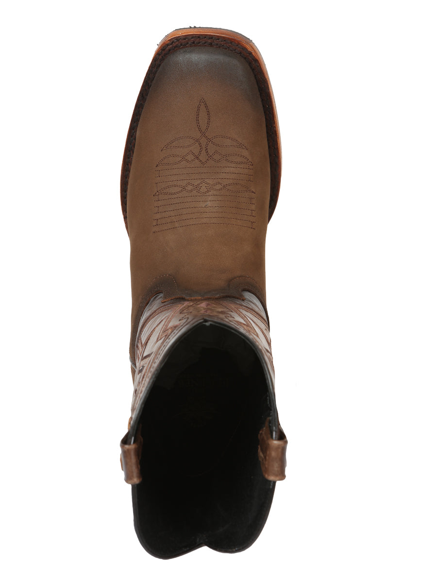 El General Men's Rodeo Boots - Nobuck Camel 45568