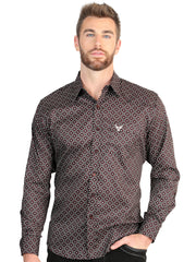 El General Men’s Long Sleeve Western Shirt - Royal Blue 45607