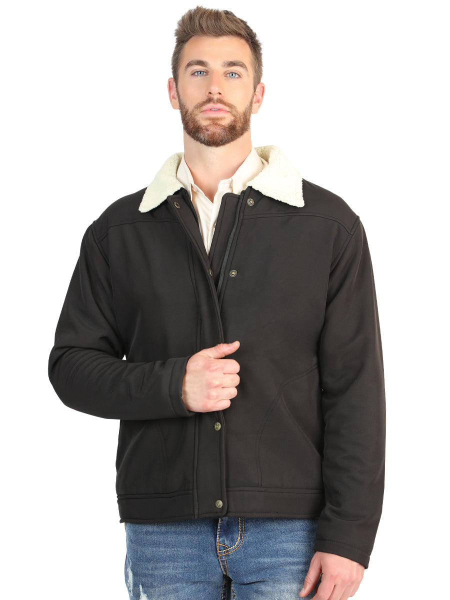 El General Men’s Black Sherpa-Lined Soft Shell Jacket 45642