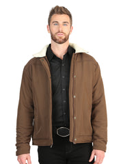 El General Men’s Brown Sherpa-Lined Soft Shell Jacket 45643