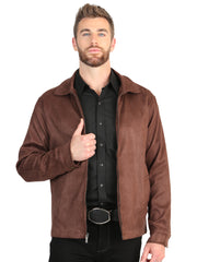 El General Men’s Suede Western Jacket - Brown 45649
