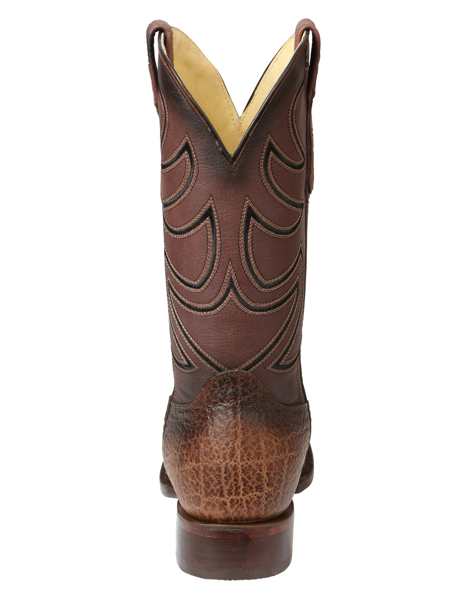 Men’s El General Rodeo Boot Elephant Print Brown Tobacco 45665