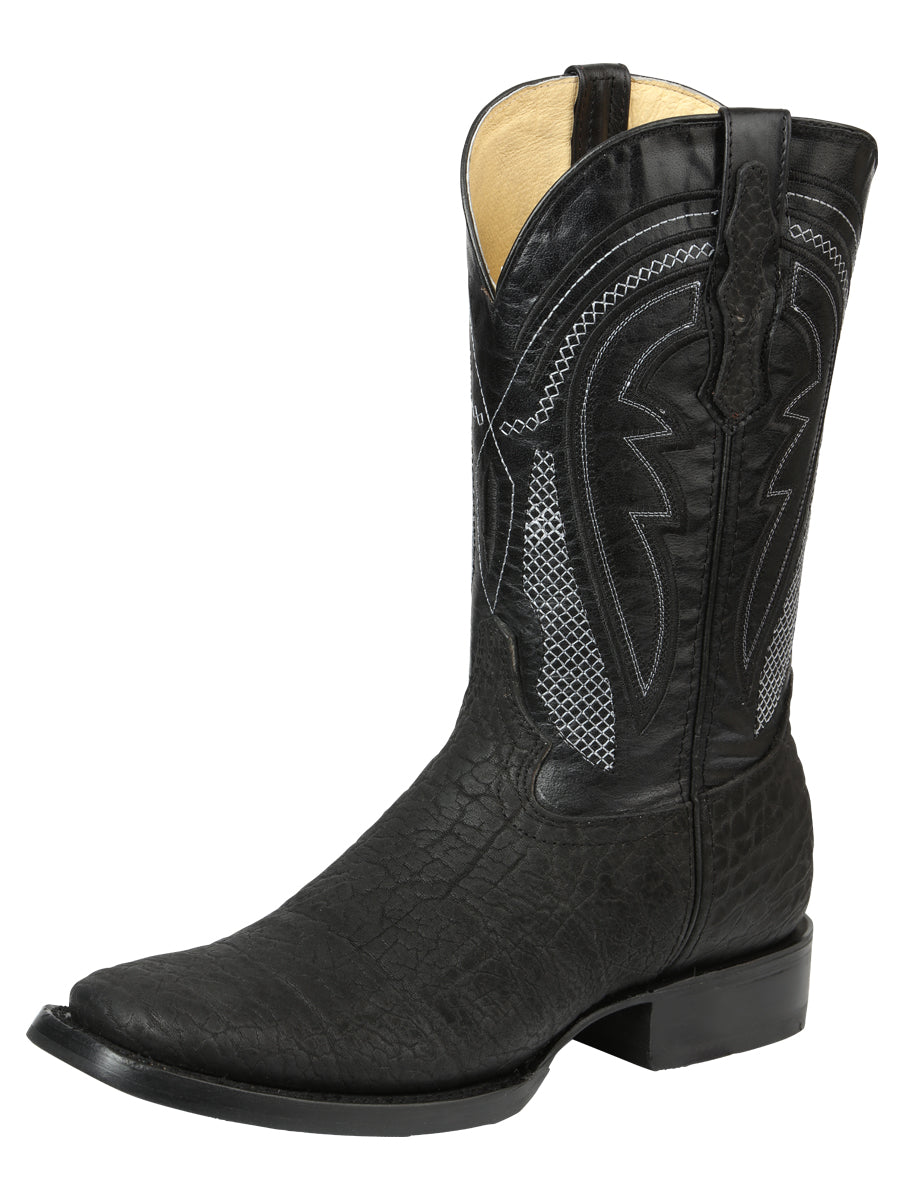 Men’s El General Western Boots - Bull Shoulder Black 45666