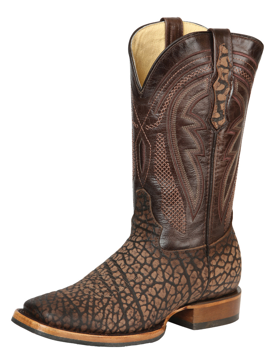 Men’s El General Rodeo Boot - Imitation Bull Neck Sand 45667