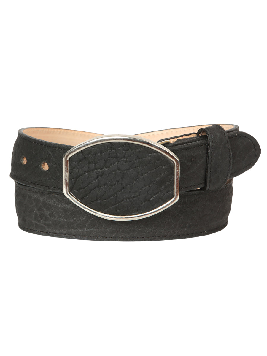 El General Men’s Western Belt - Bull Neck Print - Black 45679