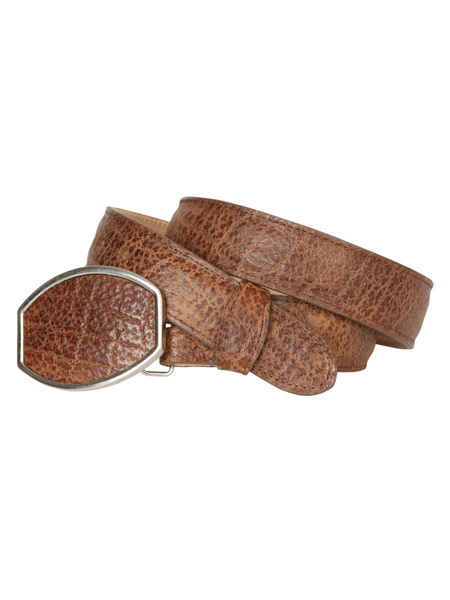 El General Men’s Western Belt - Elephant Print - Tobacco 45684