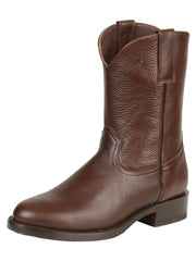 El General Men's Leather Roper Boots - Made in Mexico - Moka Brown 45707