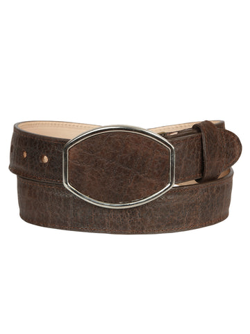 El General Men’s Western Belt - Elephant Print - Brown 45773