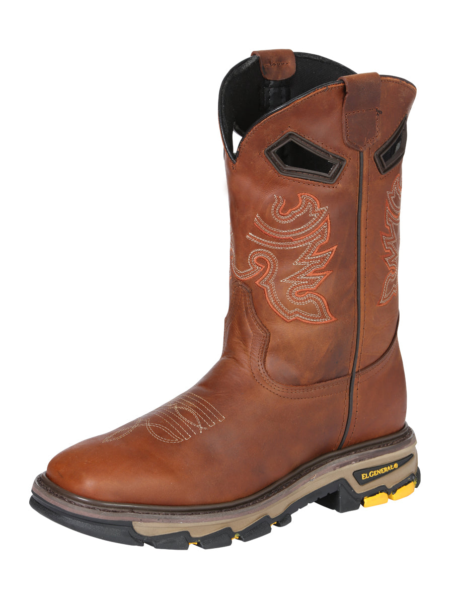 El General Men's Leather Work Boots - Made In Mexico - Kansas 45812