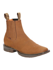 El Besserro Men's Leather Ankle Boot - Made in Mexico - Nubuck Tan 45875