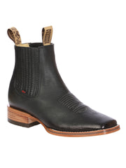 El Besserro Men's Leather Ankle Boot - Made in Mexico - Black 45877