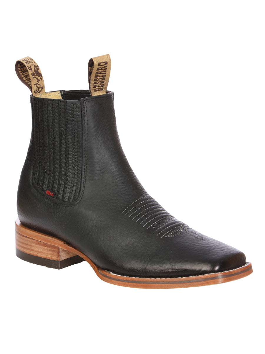 El Besserro Men's Leather Ankle Boot - Made in Mexico - Black 45877