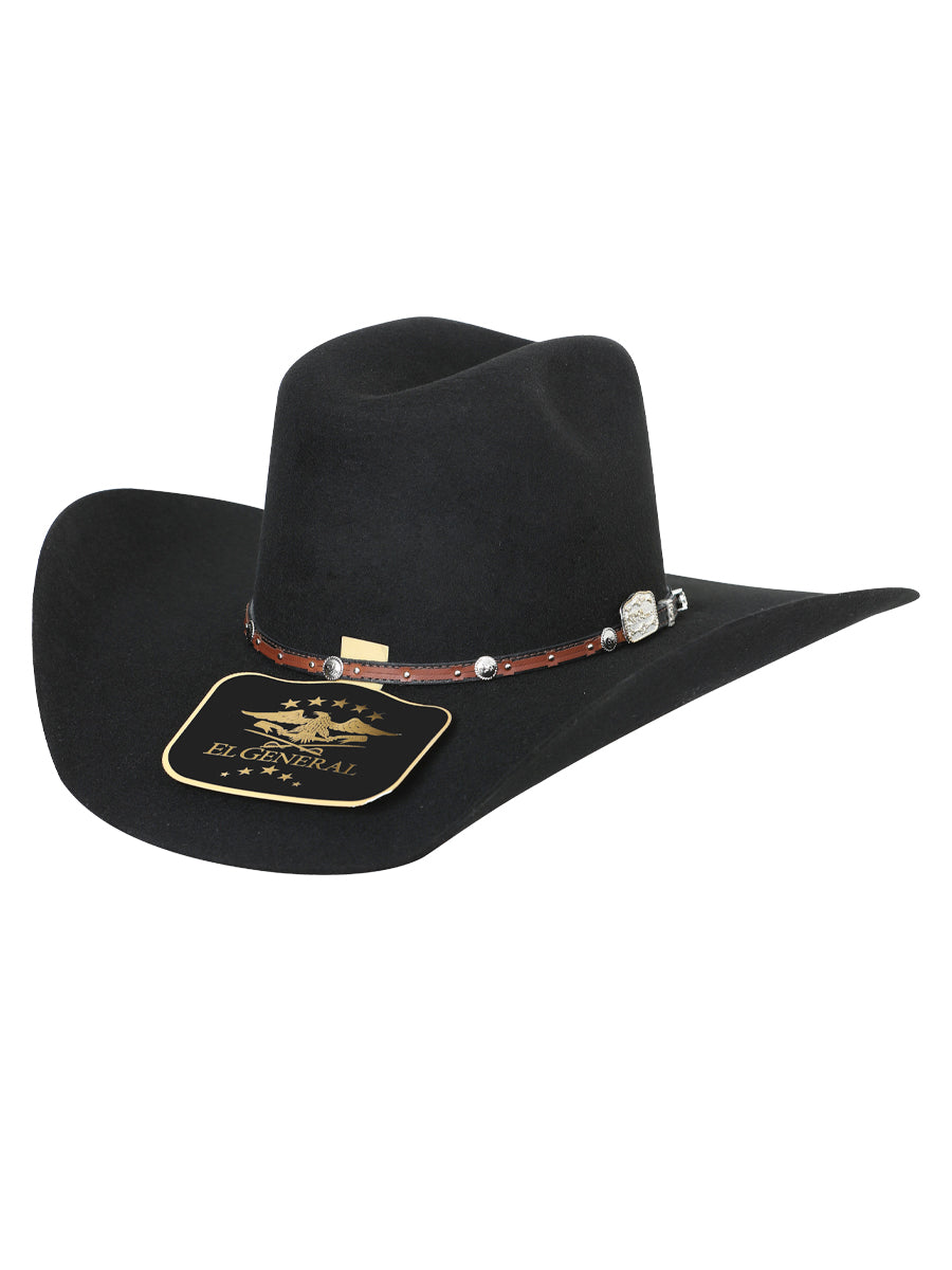 El General 50X  Wool Cowboy Hat - Black 45992