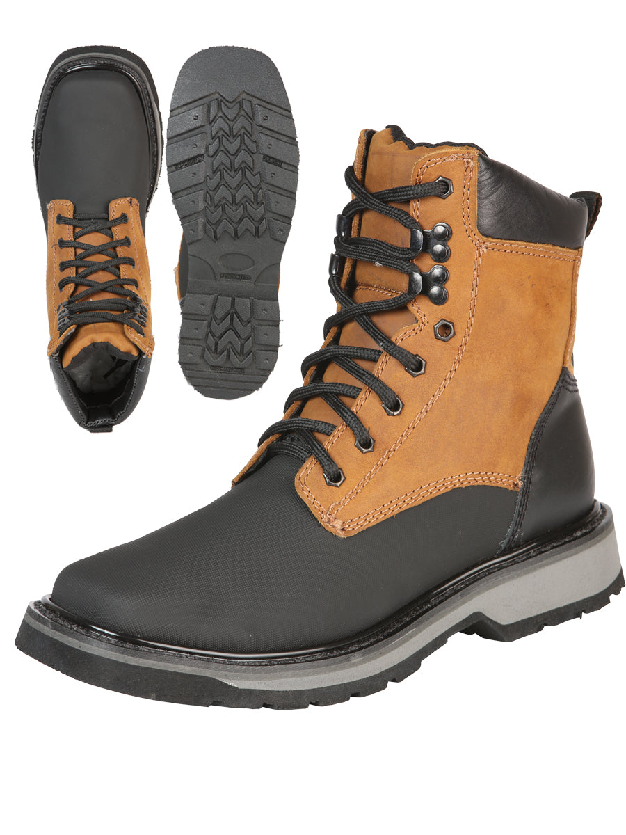 El General Men's Lace-Up Work Boot - Black/Sand 51267