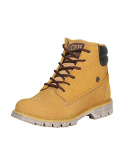 ProCliff Women's Leather Lace-Up Work Boot - Made in Mexico- Suede Mustard 91467