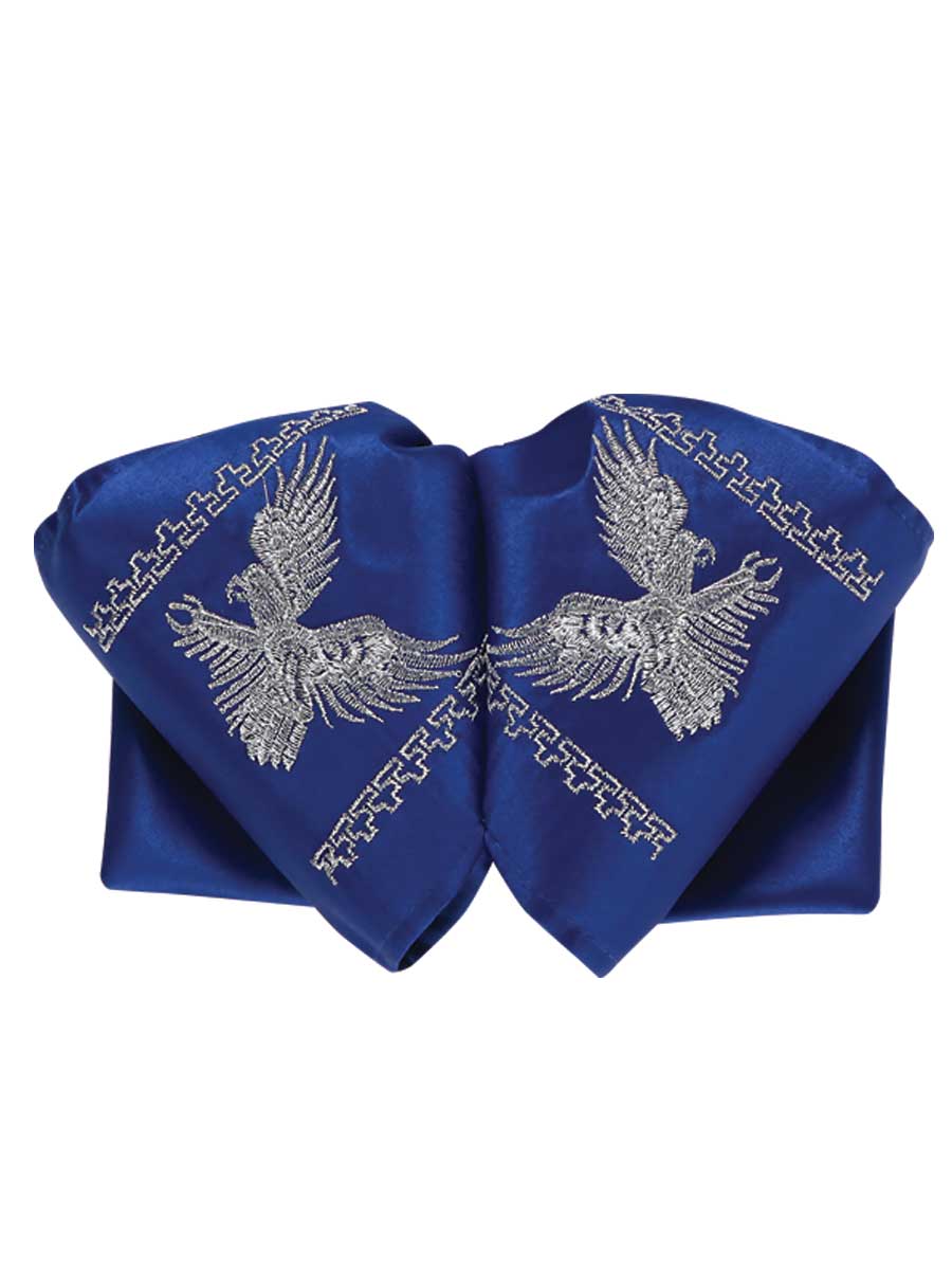 Adult 
Mexican Charro Bow Tie 100% Polyester Royal Blue/Silver 600121