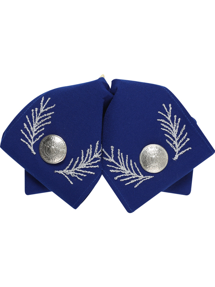 Adult 
Mexican Charro Bow Tie 100% Polyester Royal Blue/Oro 601108