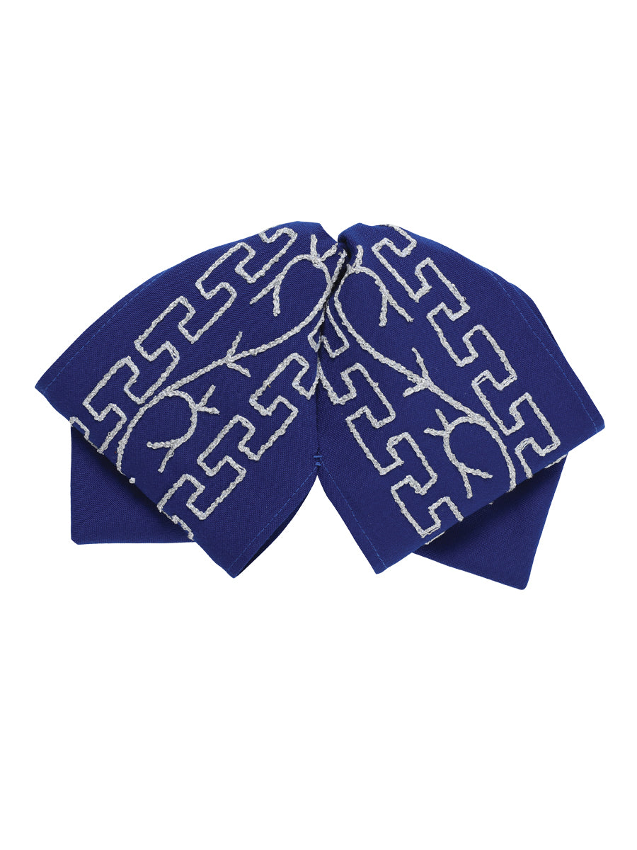 Adult 
Mexican Charro Bow Tie 100% Polyester Royal Blue/Silver 601115