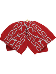 Adult 
Mexican Charro Bow Tie 100% Polyester Red/Silver 601116