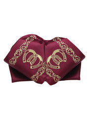 Adult 
Mexican Charro Bow Tie 100% Polyester Wine/Gold 601588