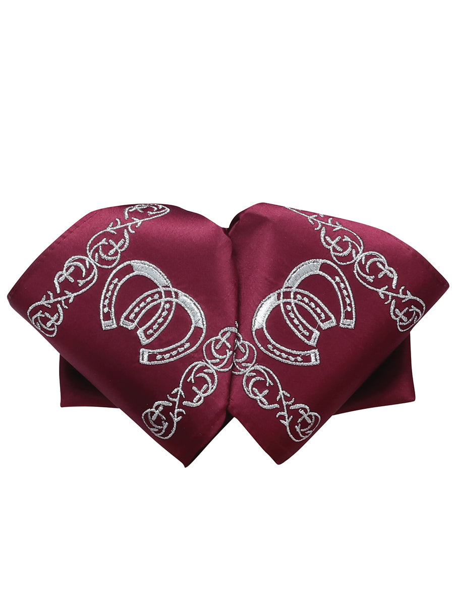 Adult 
Mexican Charro Bow Tie 100% Polyester Wine/Silver 601589