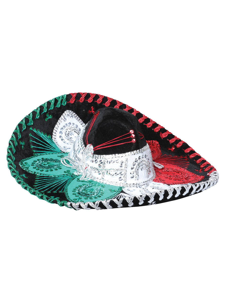 Youth Mexican Charro Hat Velvet Tricolor 602535