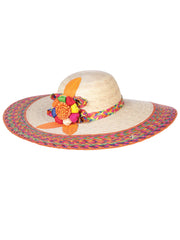 Artisanal Mexican Handcrafted Hat Palm Leaf Multicolor 602596