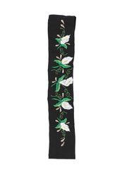Elastic Embroidered Headband Black 602768