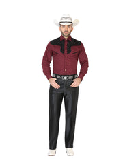 El Señor de los Cielos Men's Polyester Western Pants In Black 42633